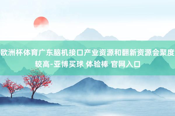 欧洲杯体育广东脑机接口产业资源和翻新资源会聚度较高-亚博买球 体验棒 官网入口