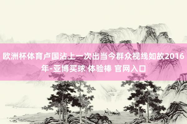 欧洲杯体育卢国沾上一次出当今群众视线如故2016年-亚博买球 体验棒 官网入口