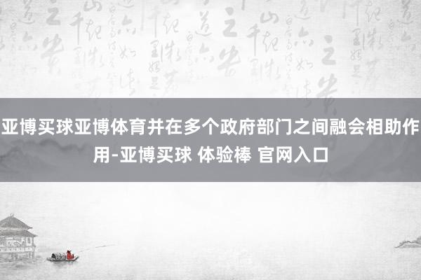 亚博买球亚博体育并在多个政府部门之间融会相助作用-亚博买球 体验棒 官网入口