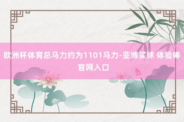 欧洲杯体育总马力约为1101马力-亚博买球 体验棒 官网入口