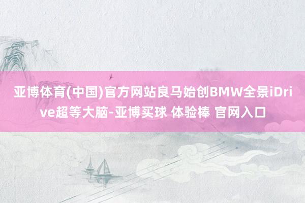 亚博体育(中国)官方网站良马始创BMW全景iDrive超等大脑-亚博买球 体验棒 官网入口
