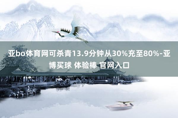 亚bo体育网可杀青13.9分钟从30%充至80%-亚博买球 体验棒 官网入口
