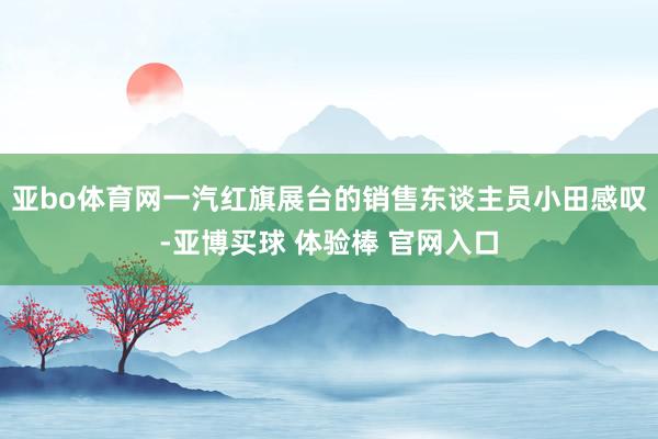 亚bo体育网一汽红旗展台的销售东谈主员小田感叹-亚博买球 体验棒 官网入口