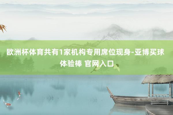 欧洲杯体育共有1家机构专用席位现身-亚博买球 体验棒 官网入口